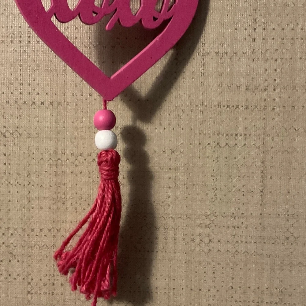 Pink Heart XO Holiday Ornament
